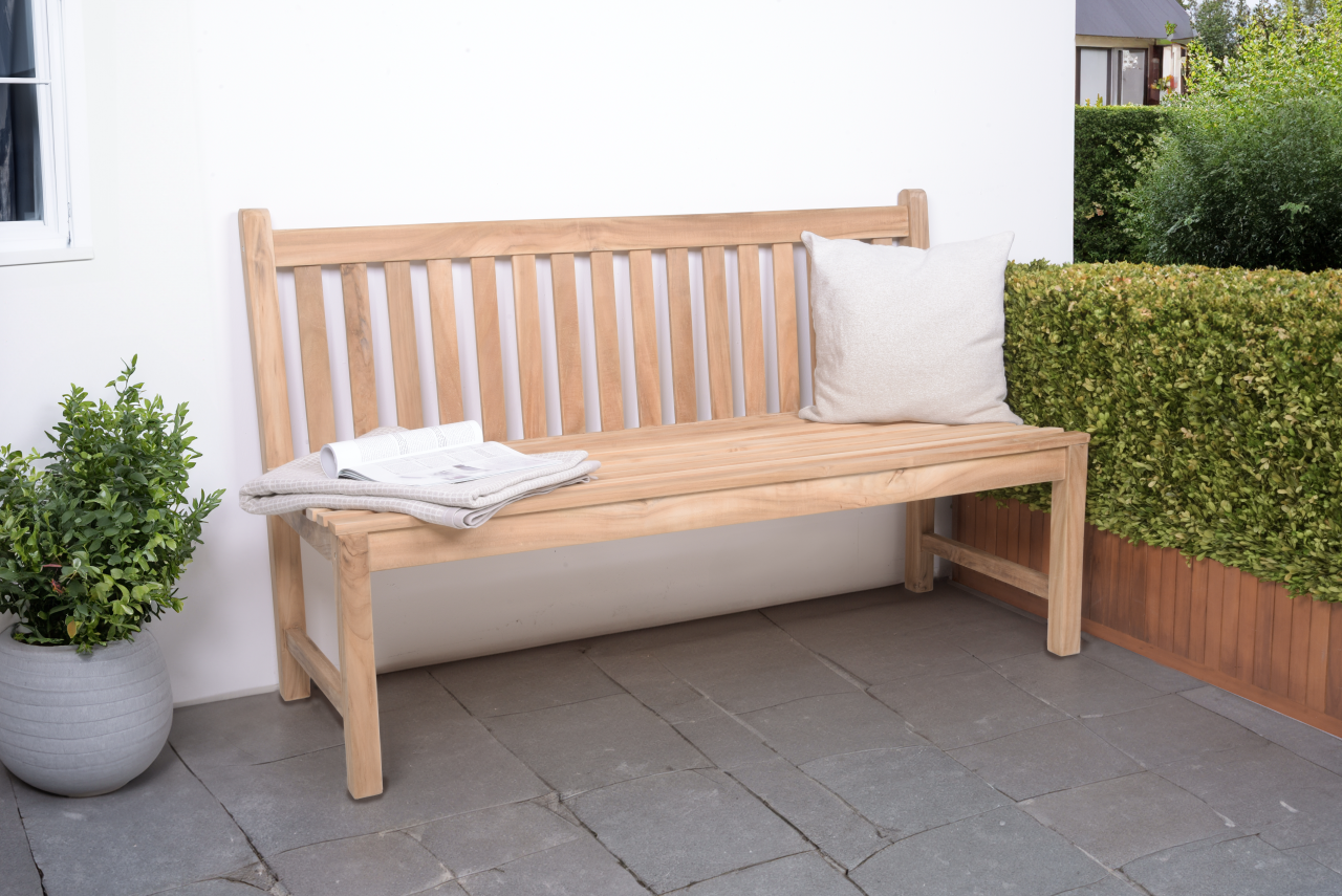 Teak Sitzbank 1 Sitzer Sienna in Kasar Teak cheapest Gartenstuhl Massivholz