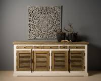 Amanda Sideboard 200 cm 4 Türen 5 Schubladen Anrichte Kiefernholz